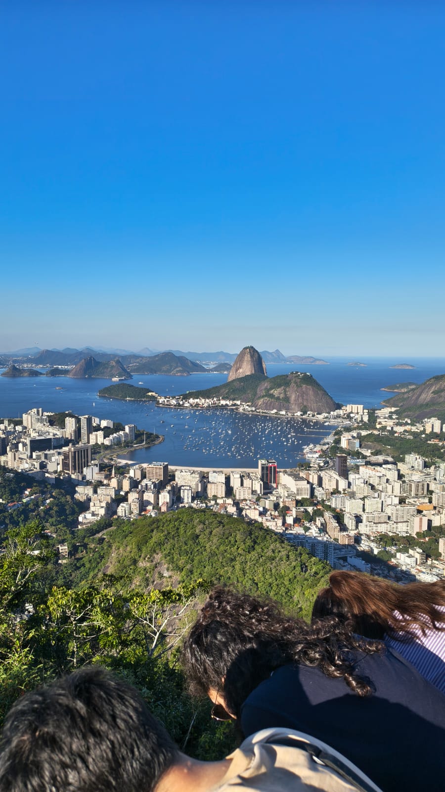 Vista do Pão de Açúcar e da Baía de Guanabara a partir de mirante
